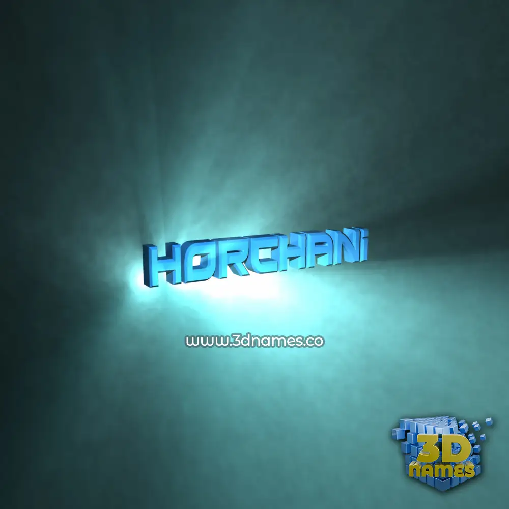 horchani in Light Shine style - 3D name wallpaper