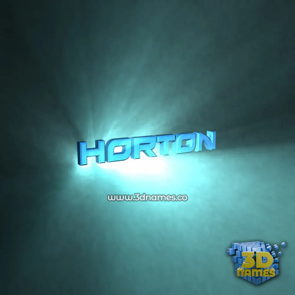 horton in Light Shine style - 3D name wallpaper