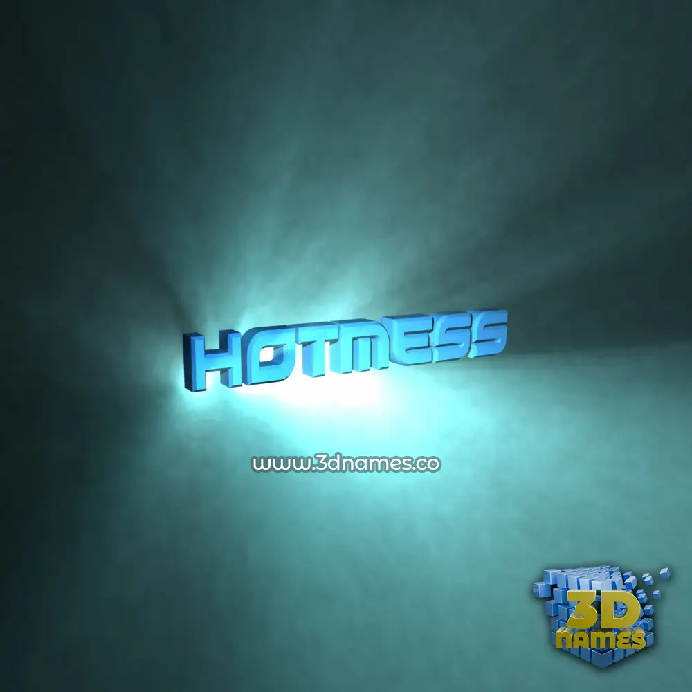 hotmess in Light Shine style - 3D name wallpaper