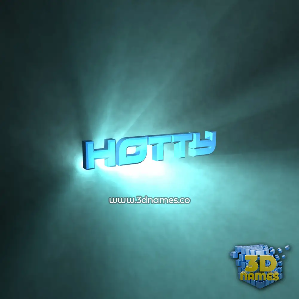 hotty in Light Shine style - 3D name wallpaper
