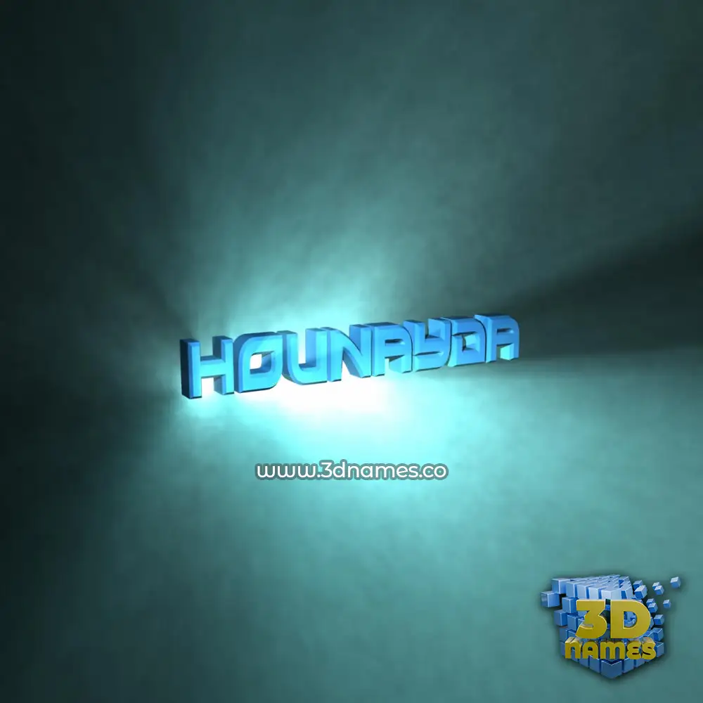 hounayda in Light Shine style - 3D name wallpaper
