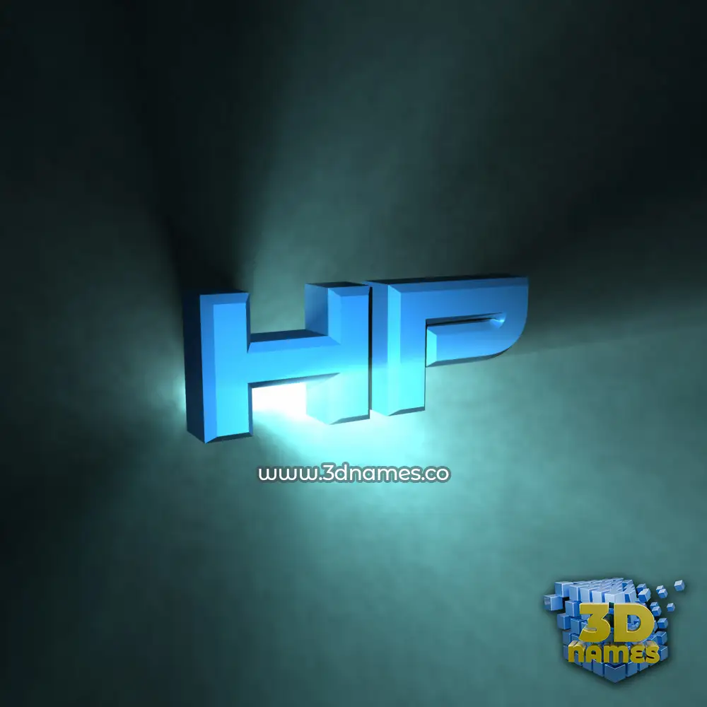 hp in Light Shine style - 3D name wallpaper