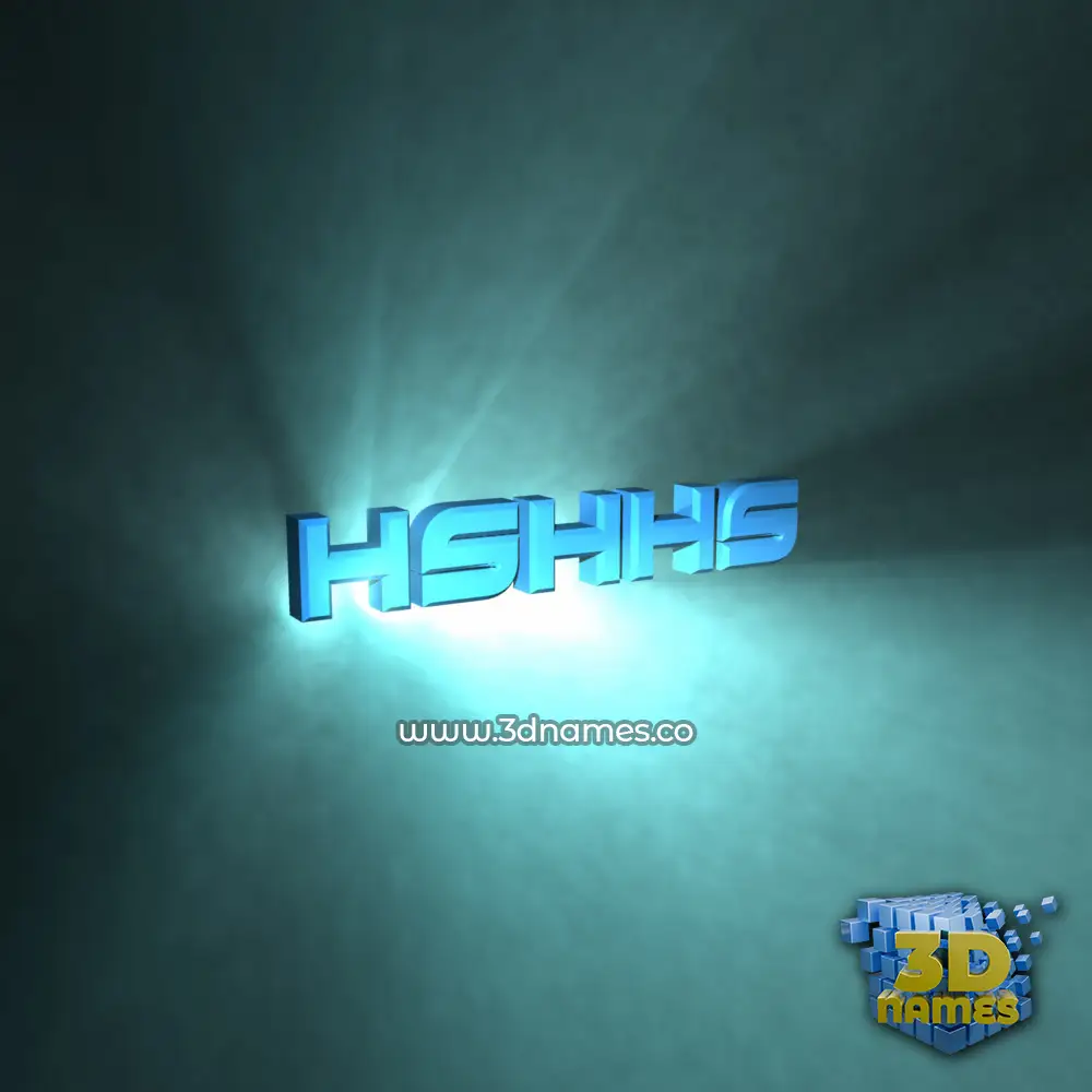 hshhs in Light Shine style - 3D name wallpaper
