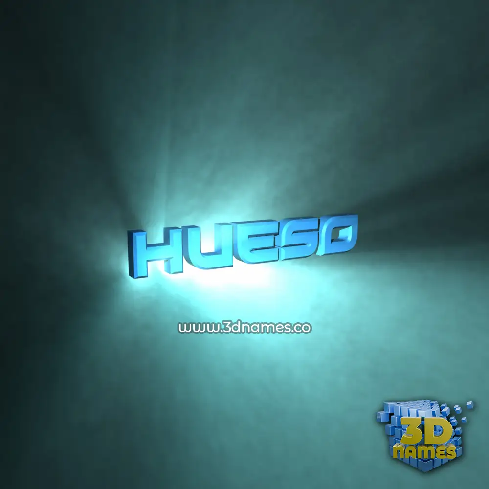 hueso in Light Shine style - 3D name wallpaper