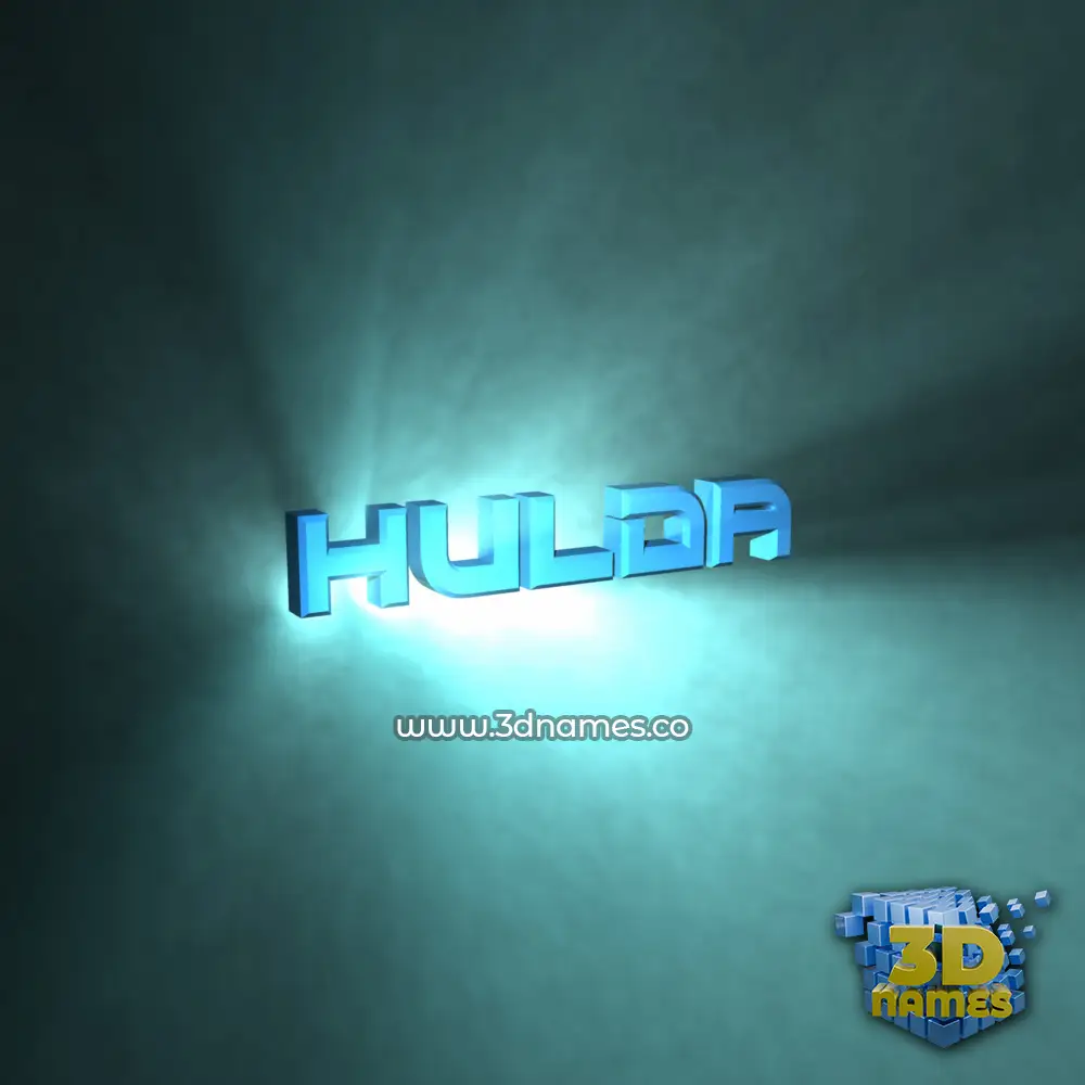 hulda in Light Shine style - 3D name wallpaper