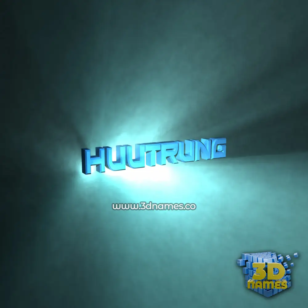 huutrung in Light Shine style - 3D name wallpaper