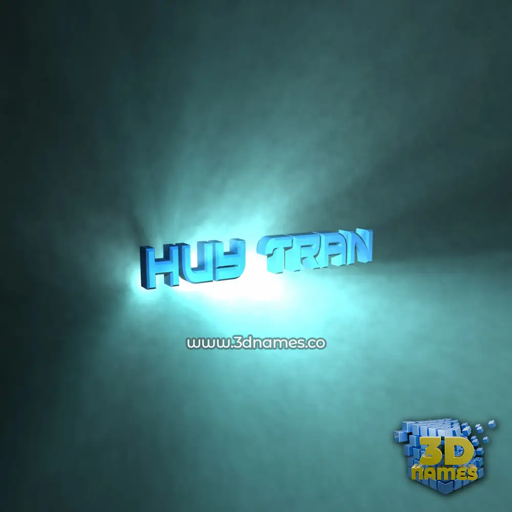 huy tran in Light Shine style - 3D name wallpaper