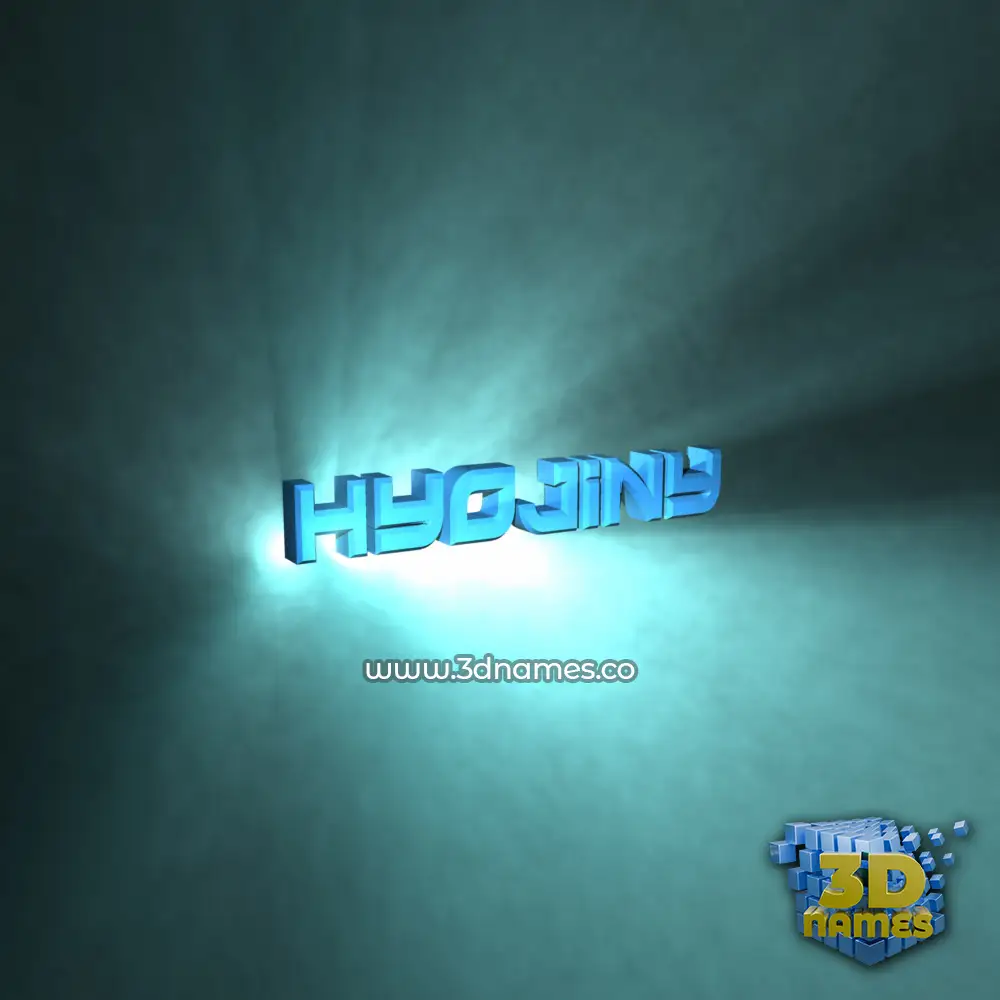 hyojiny in Light Shine style - 3D name wallpaper