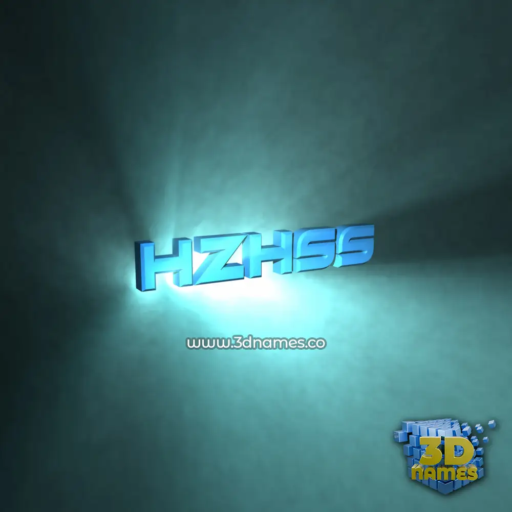 hzhss in Light Shine style - 3D name wallpaper