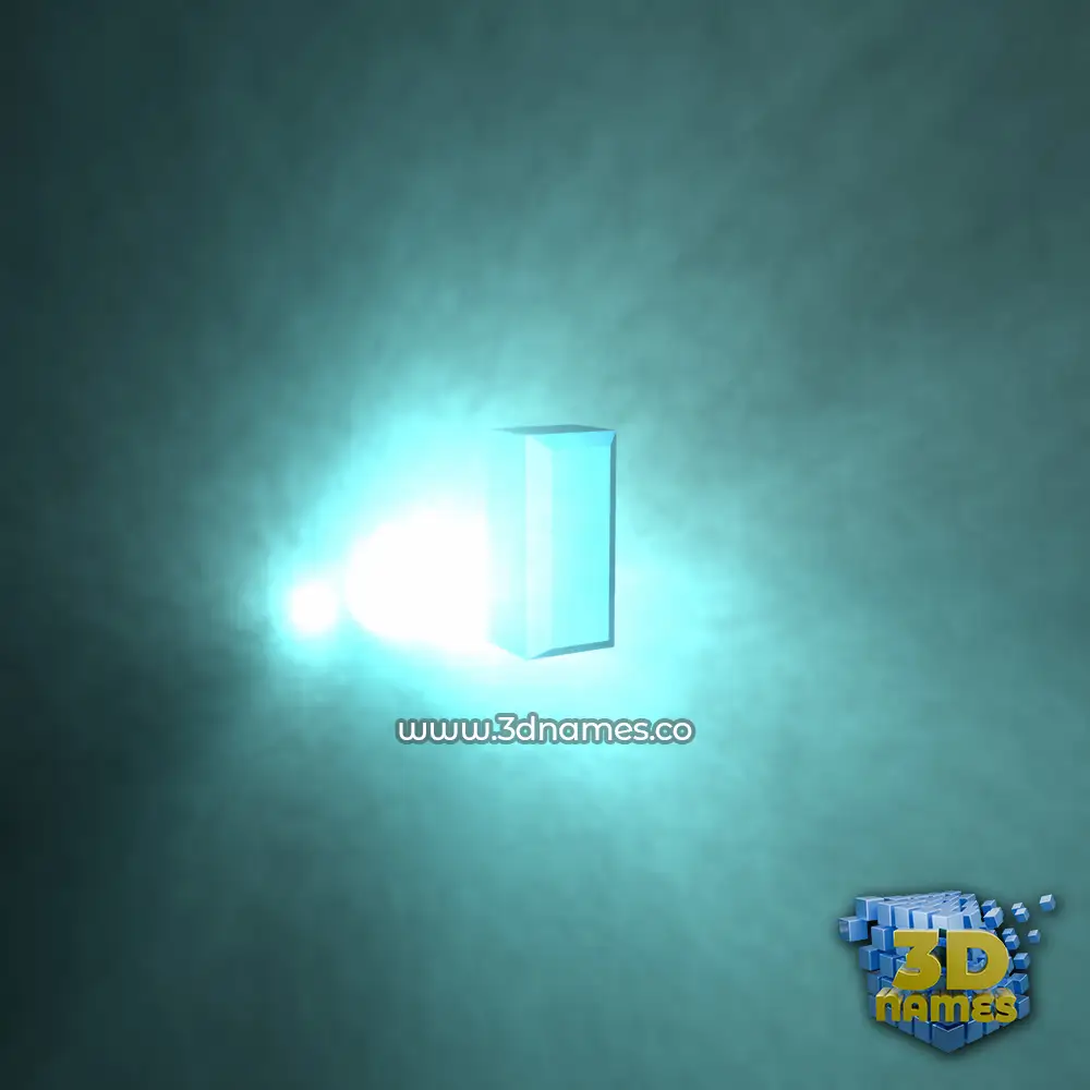 i in Light Shine style - 3D name wallpaper