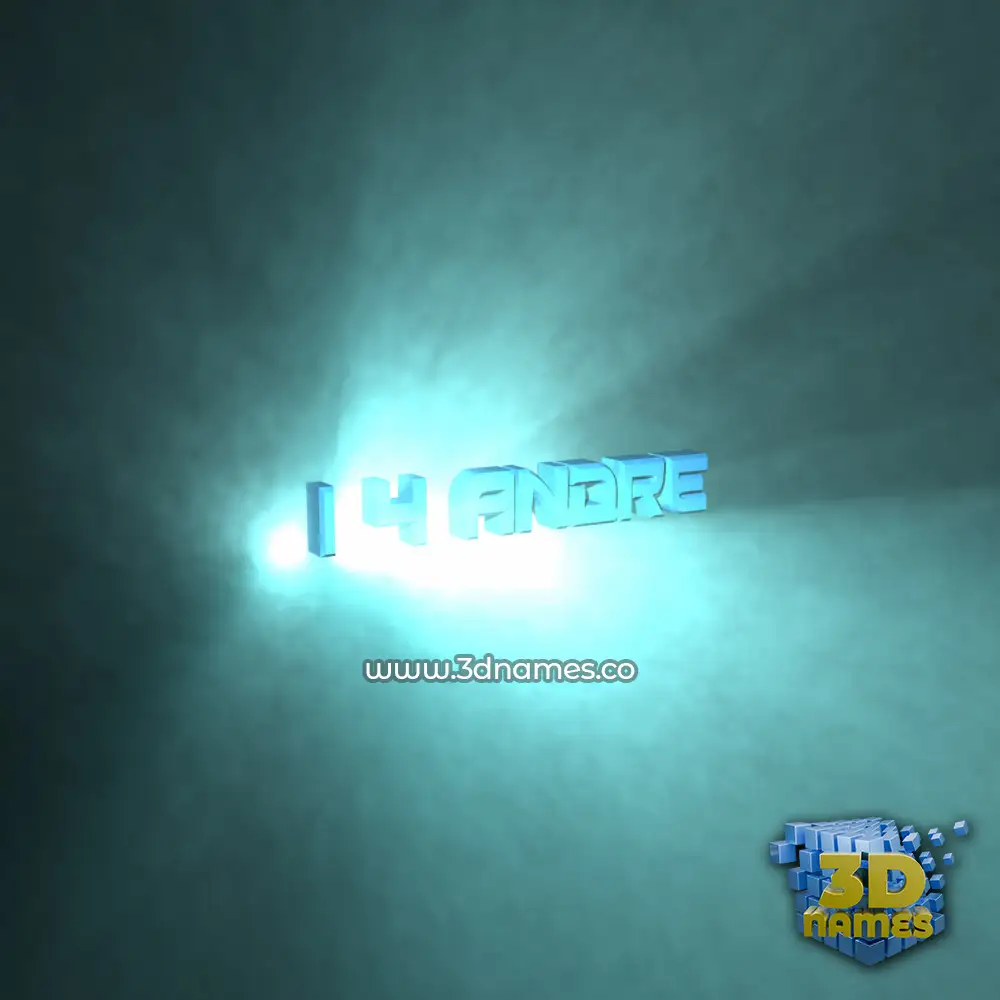 i 4 andre in Light Shine style - 3D name wallpaper