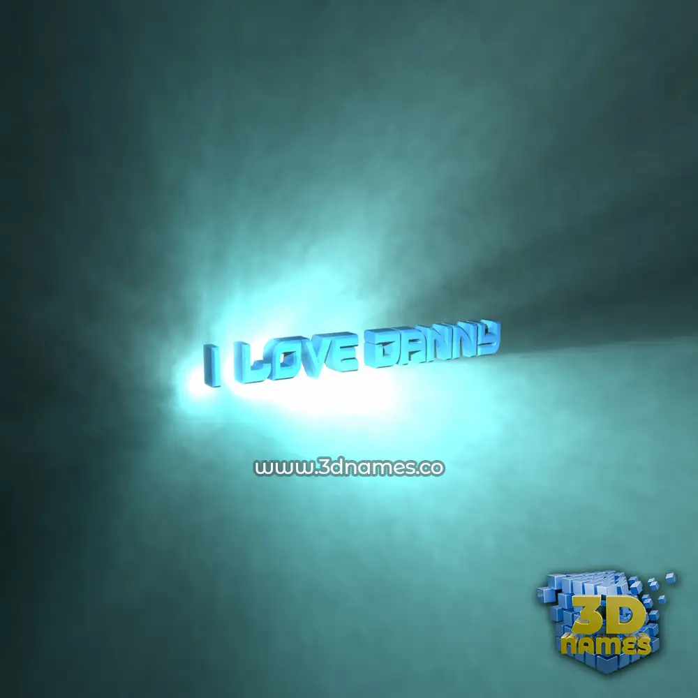 i love danny in Light Shine style - 3D name wallpaper