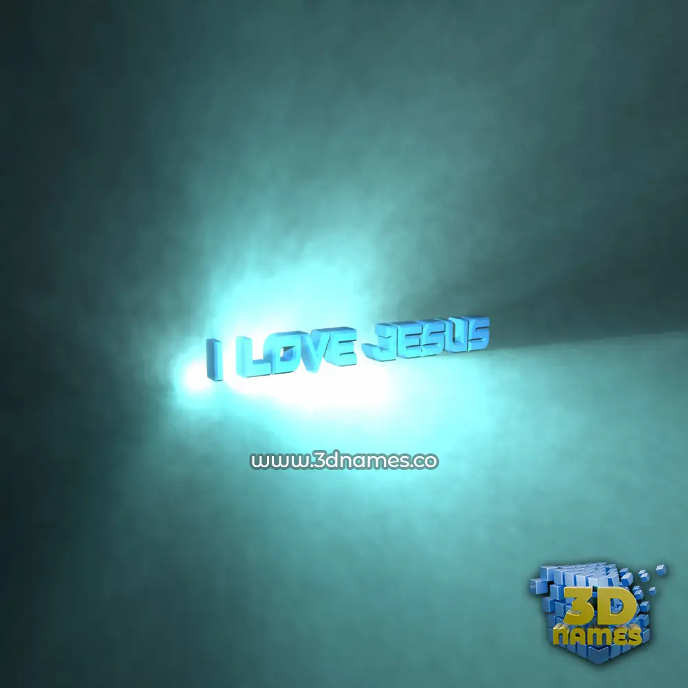 i love jesus in Light Shine style - 3D name wallpaper