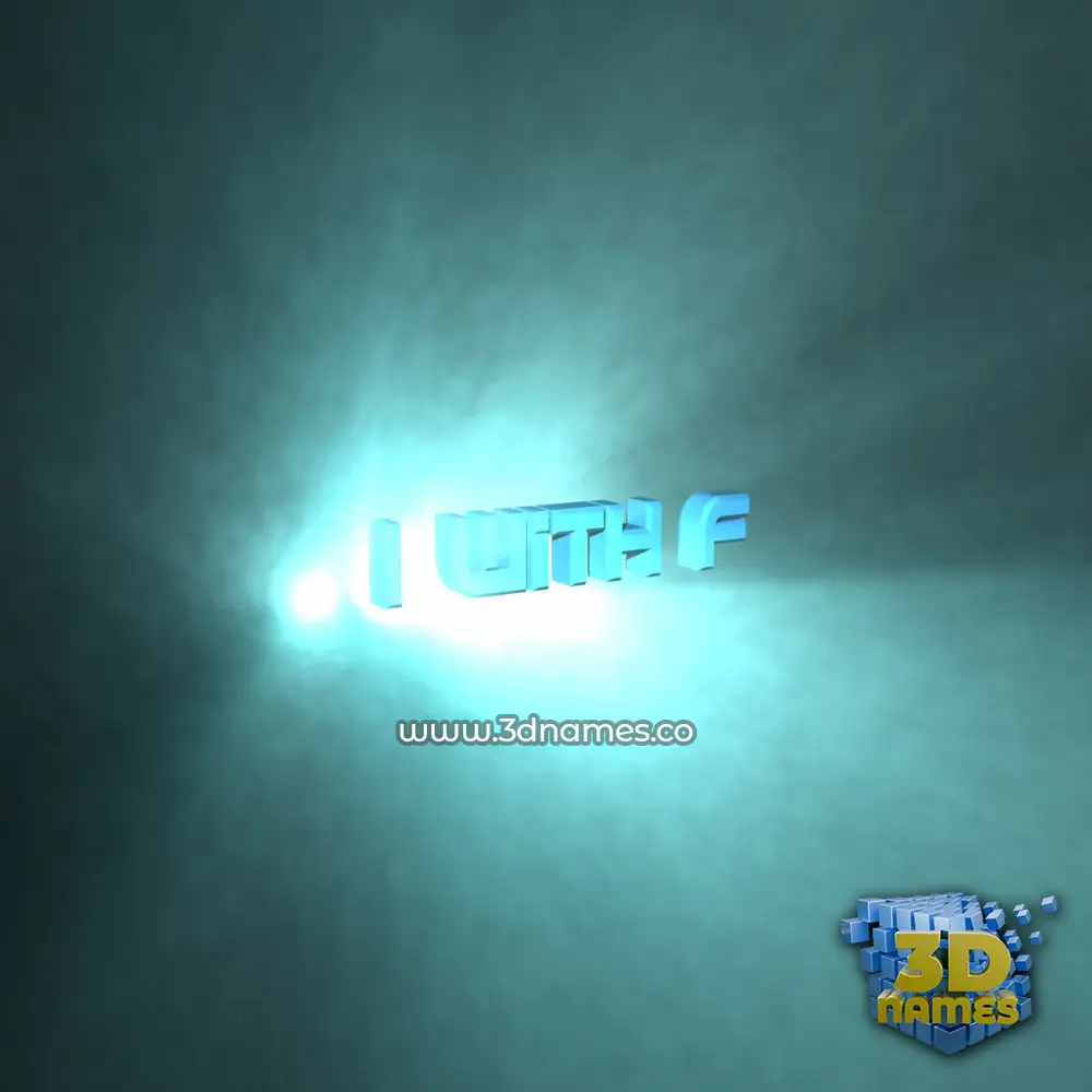 i with f in Light Shine style - 3D name wallpaper