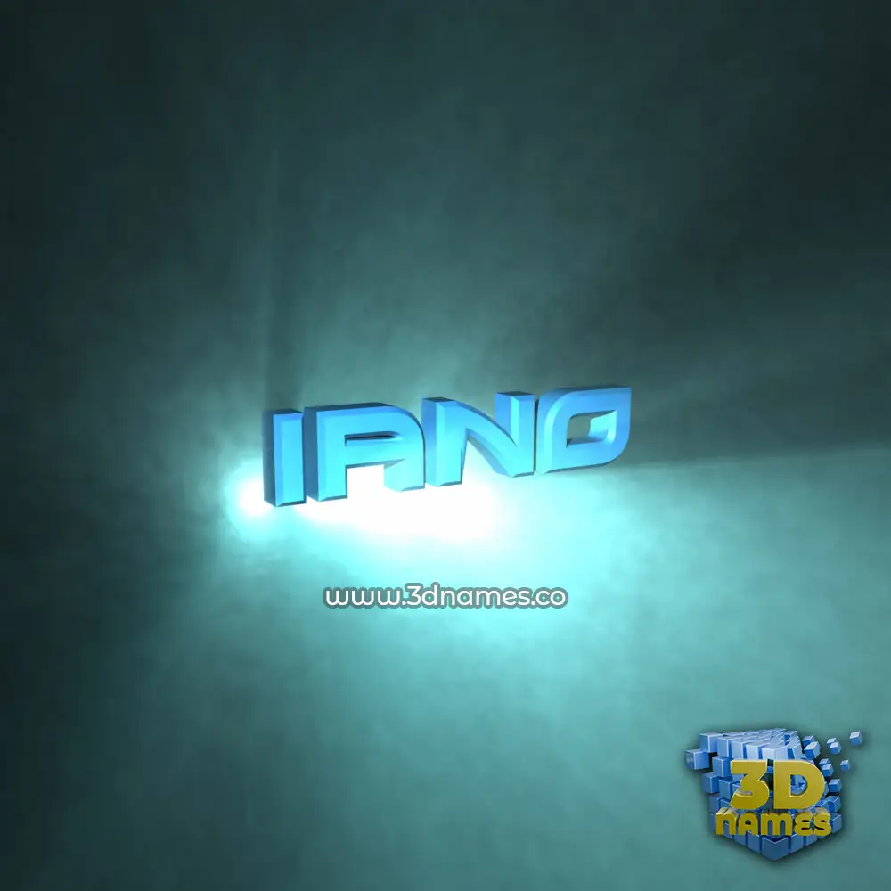 iano in Light Shine style - 3D name wallpaper