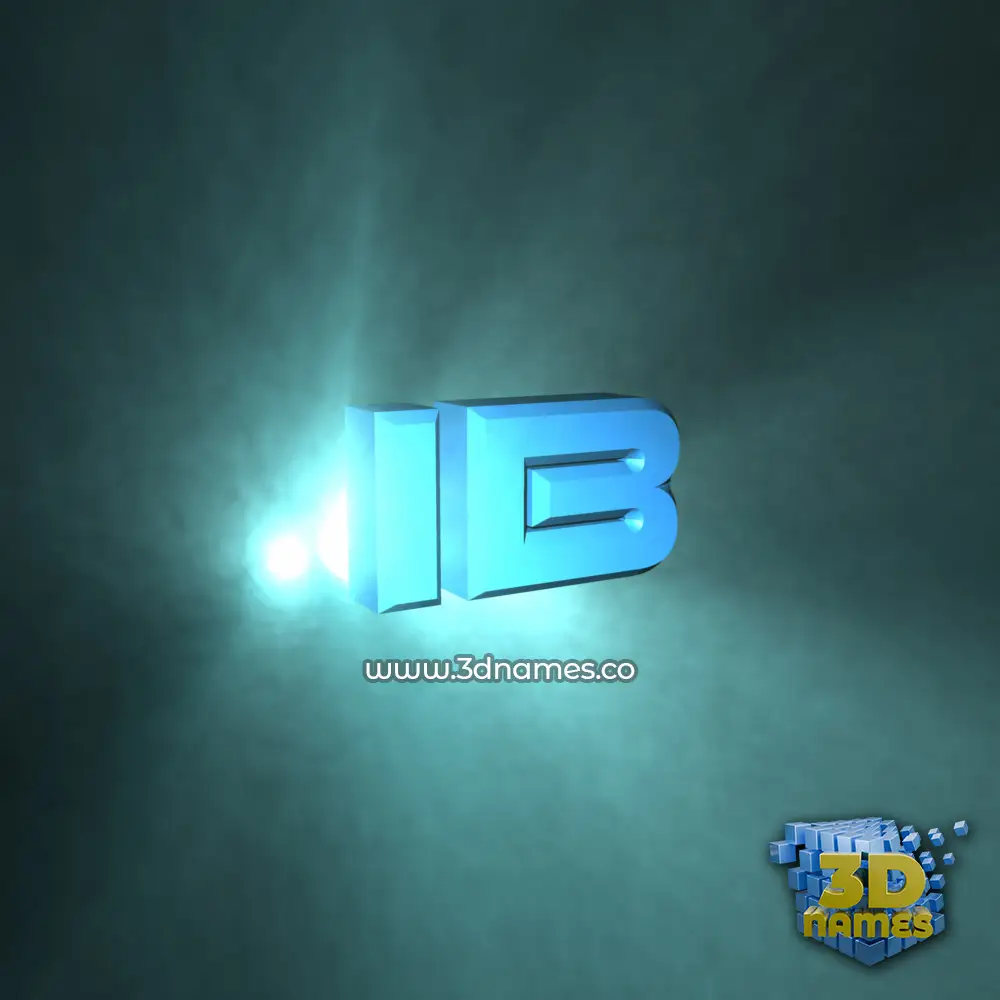 ib in Light Shine style - 3D name wallpaper