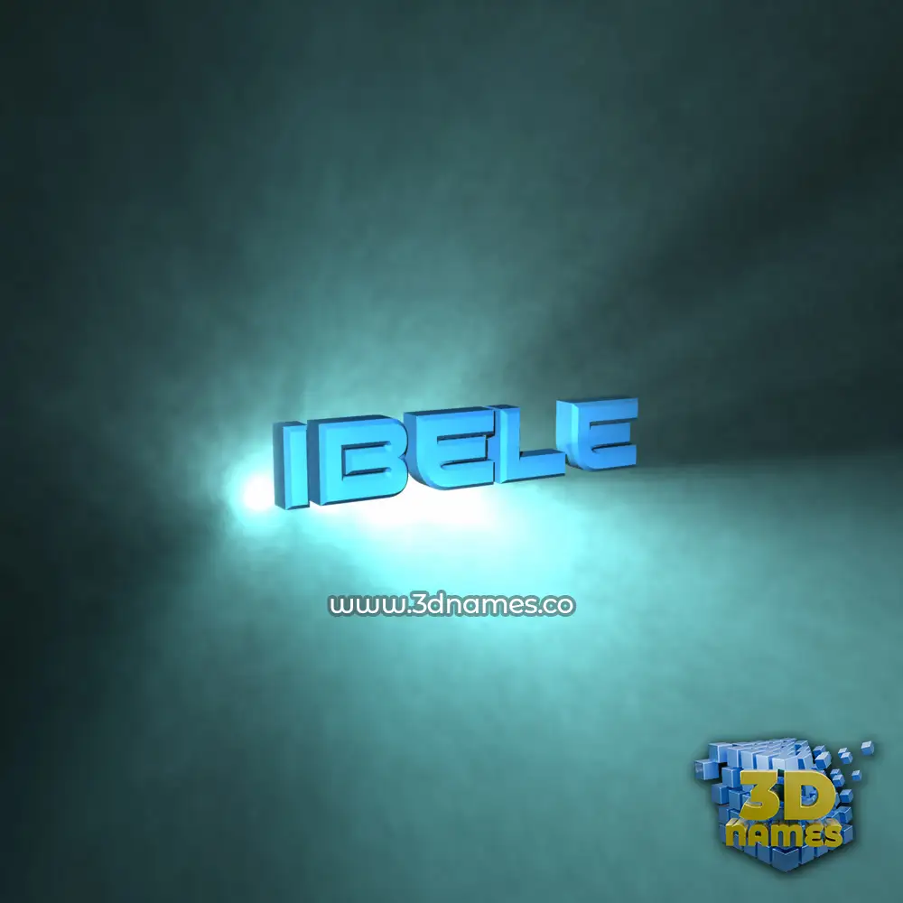 ibele in Light Shine style - 3D name wallpaper