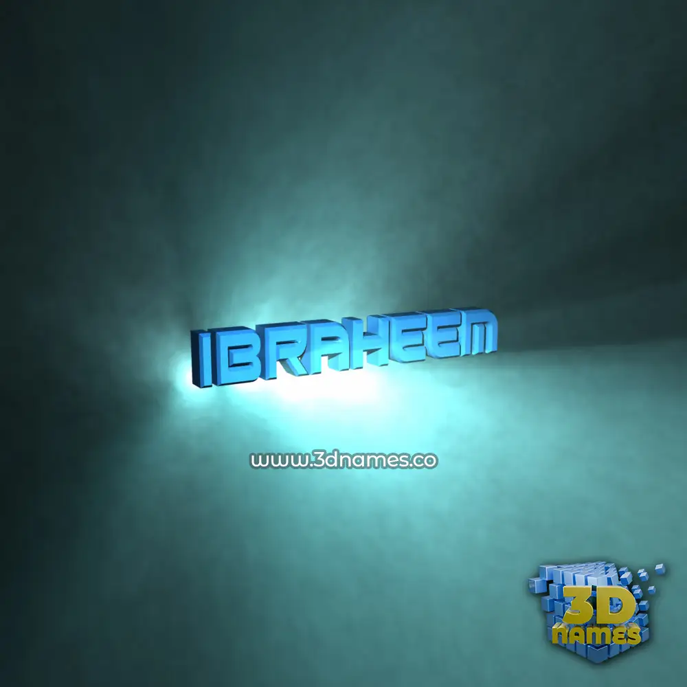 ibraheem in Light Shine style - 3D name wallpaper