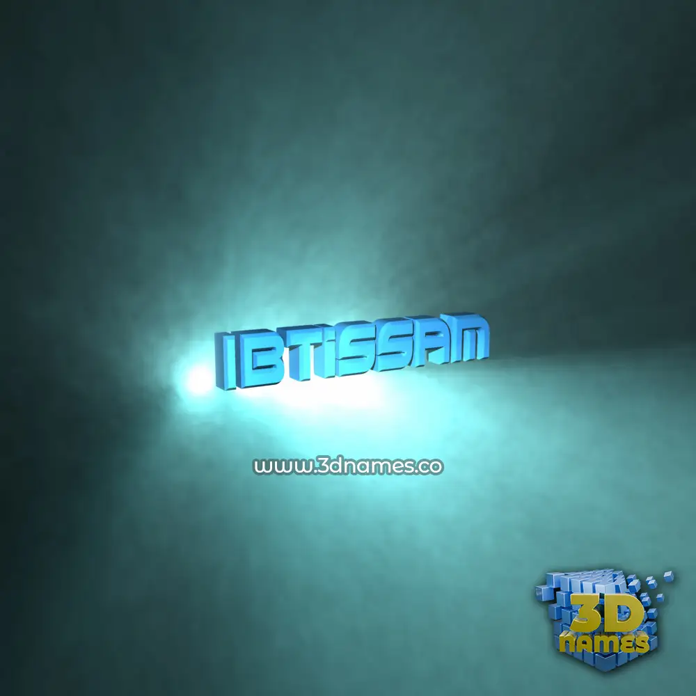 ibtissam in Light Shine style - 3D name wallpaper