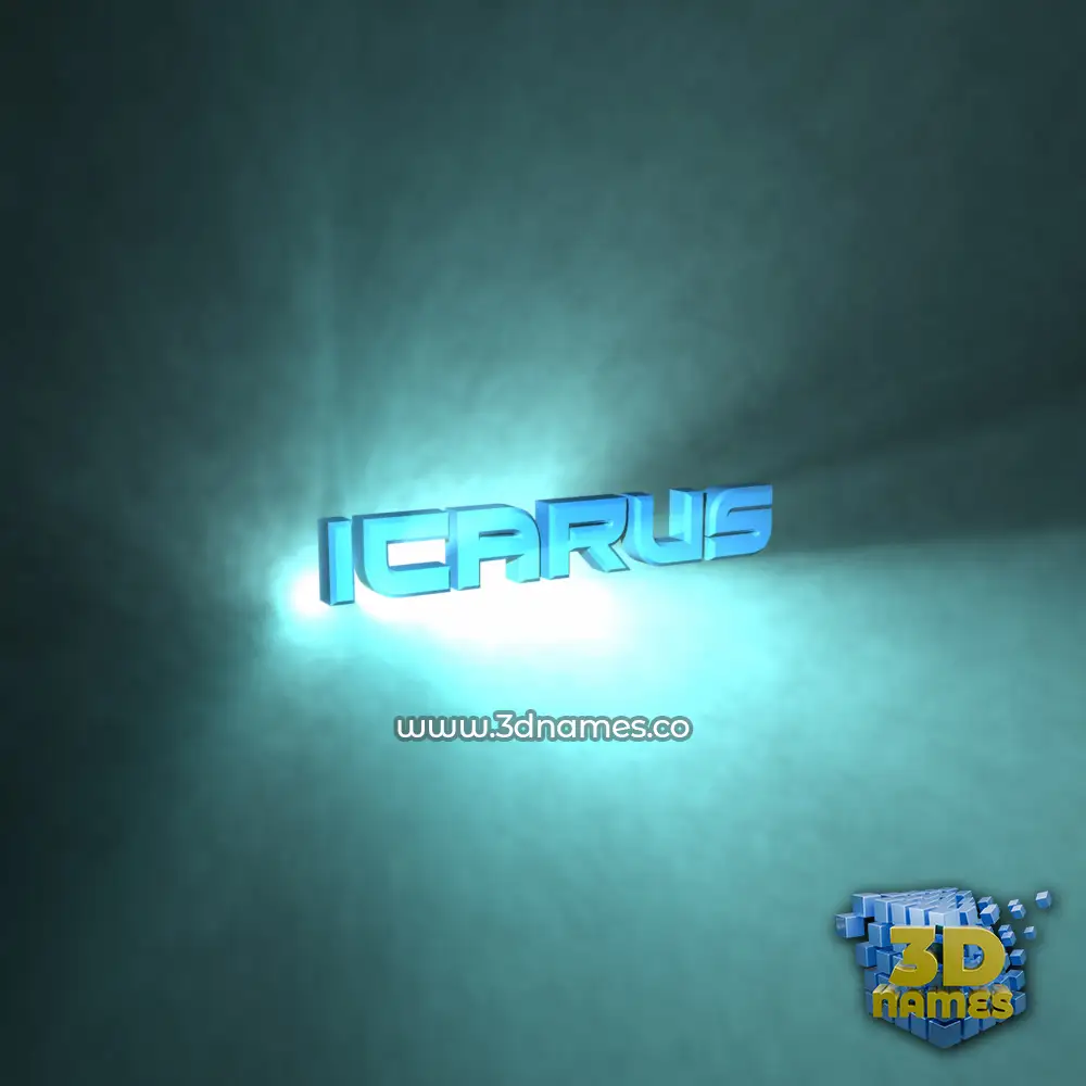 icarus in Light Shine style - 3D name wallpaper