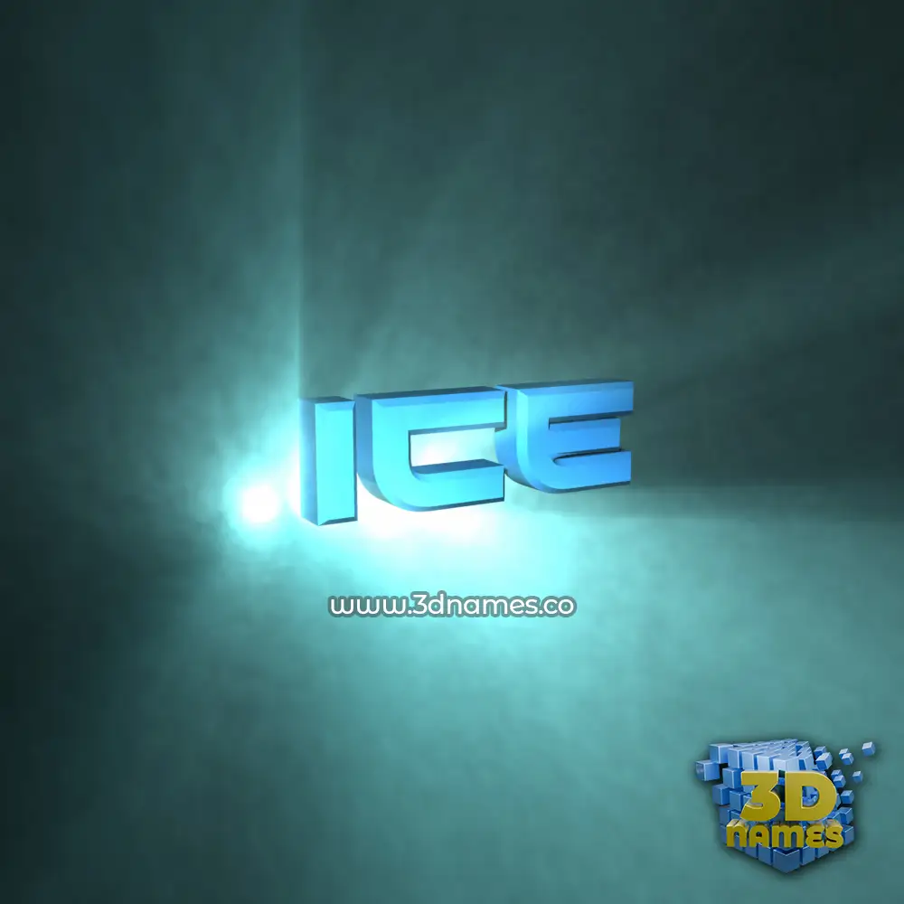 ice in Light Shine style - 3D name wallpaper