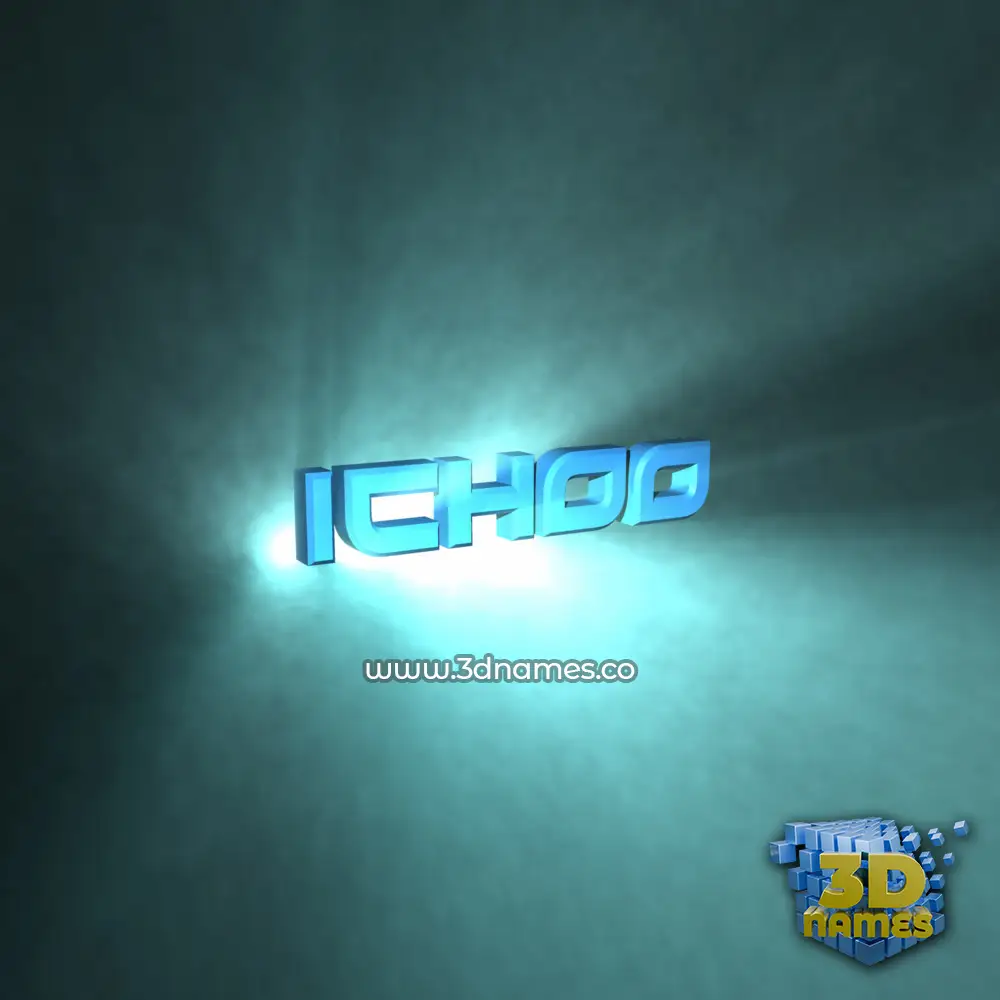 ichoo in Light Shine style - 3D name wallpaper