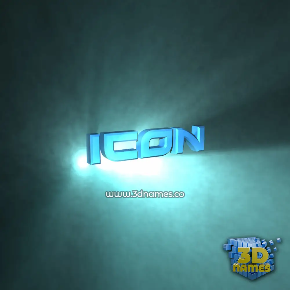 icon in Light Shine style - 3D name wallpaper