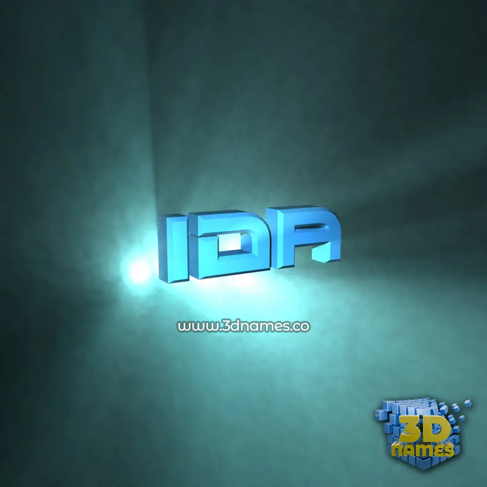 ida in Light Shine style - 3D name wallpaper