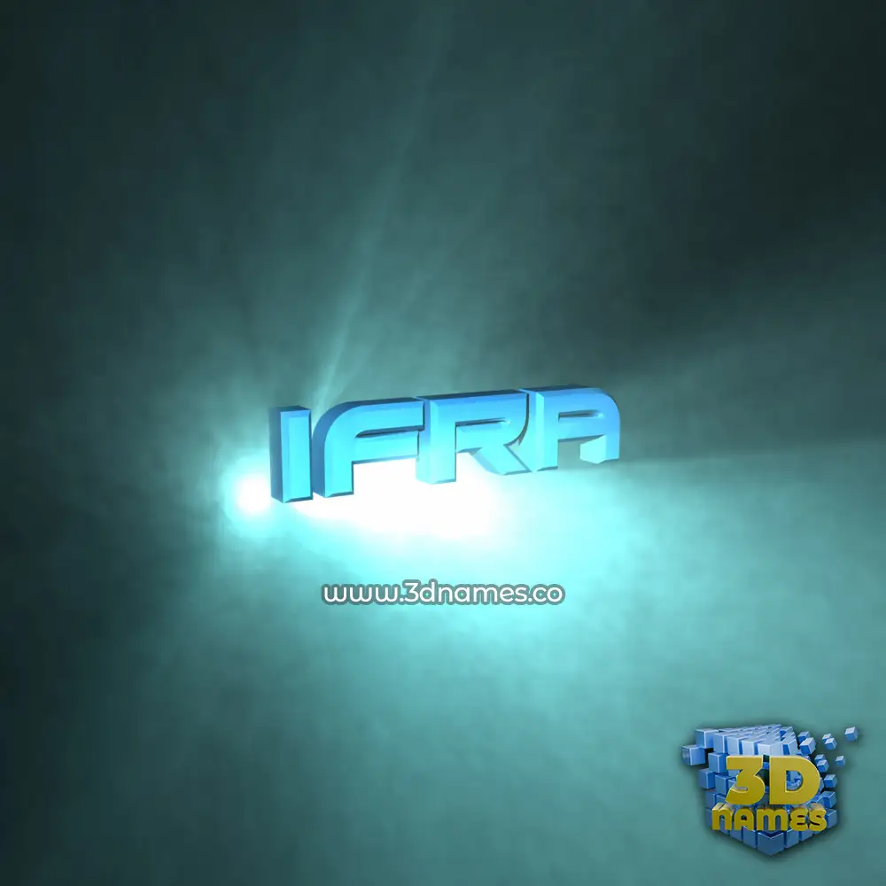 ifra in Light Shine style - 3D name wallpaper