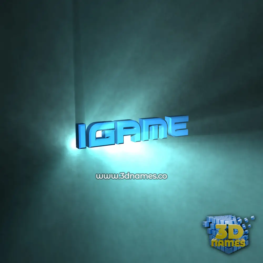 igame in Light Shine style - 3D name wallpaper