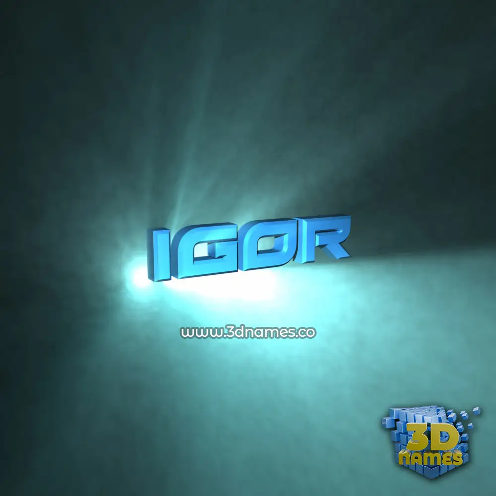 igor in Light Shine style - 3D name wallpaper