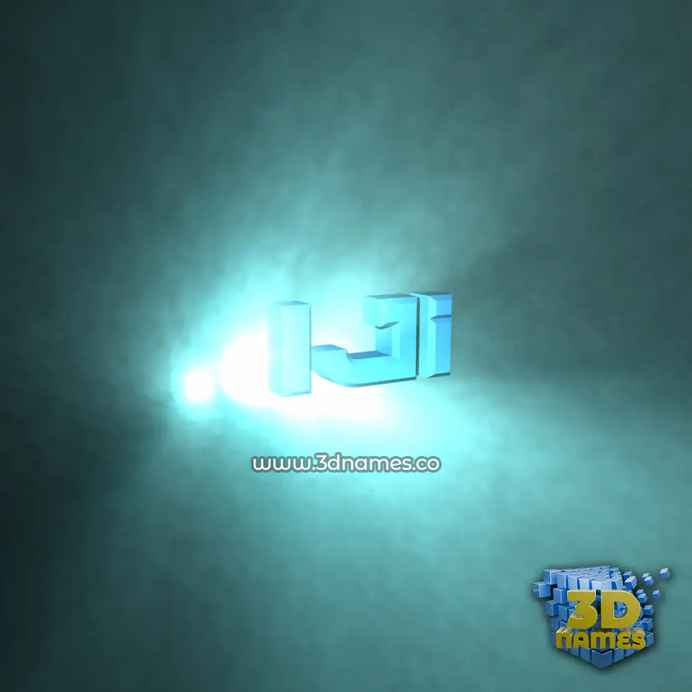 iji in Light Shine style - 3D name wallpaper