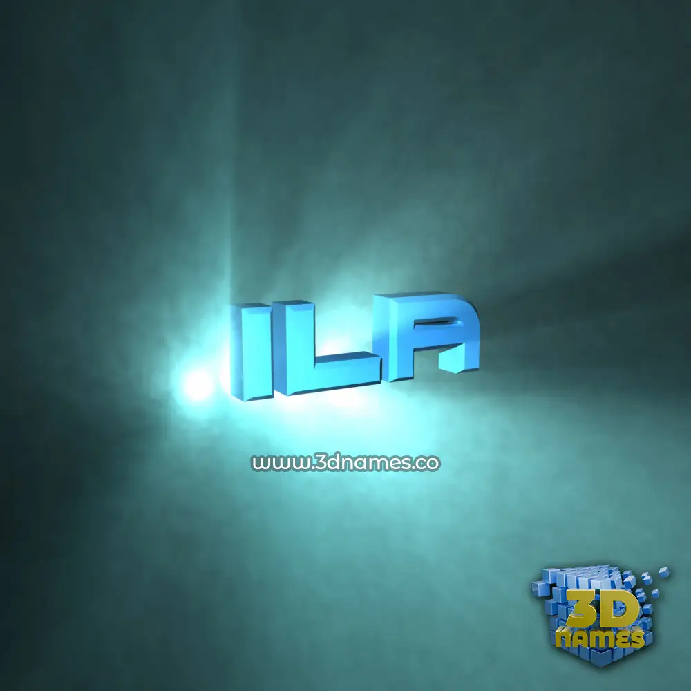 ila in Light Shine style - 3D name wallpaper