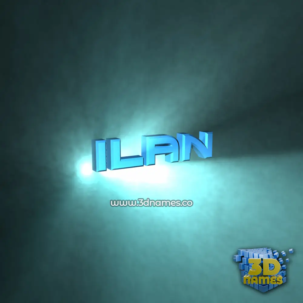 ilan in Light Shine style - 3D name wallpaper