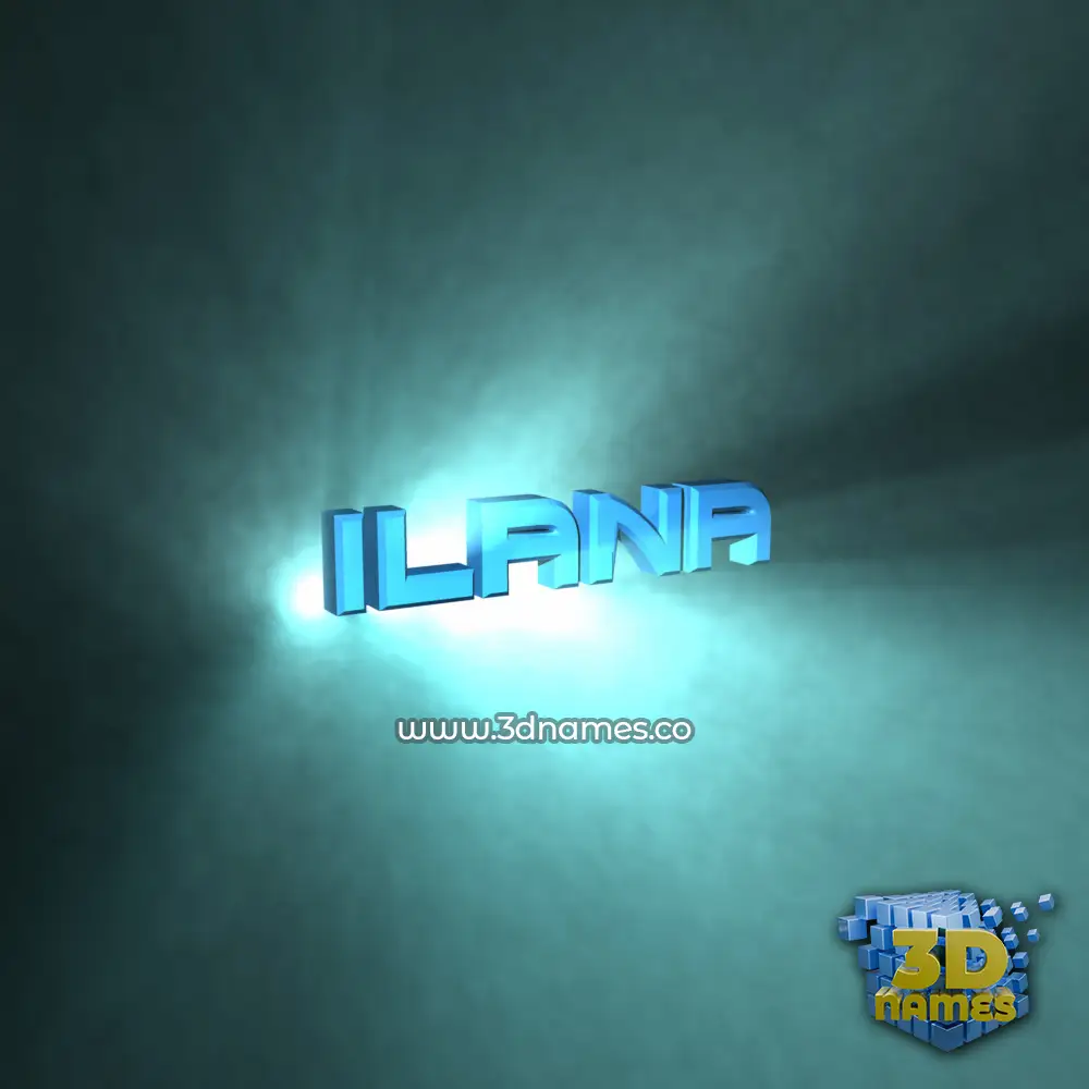 ilana in Light Shine style - 3D name wallpaper