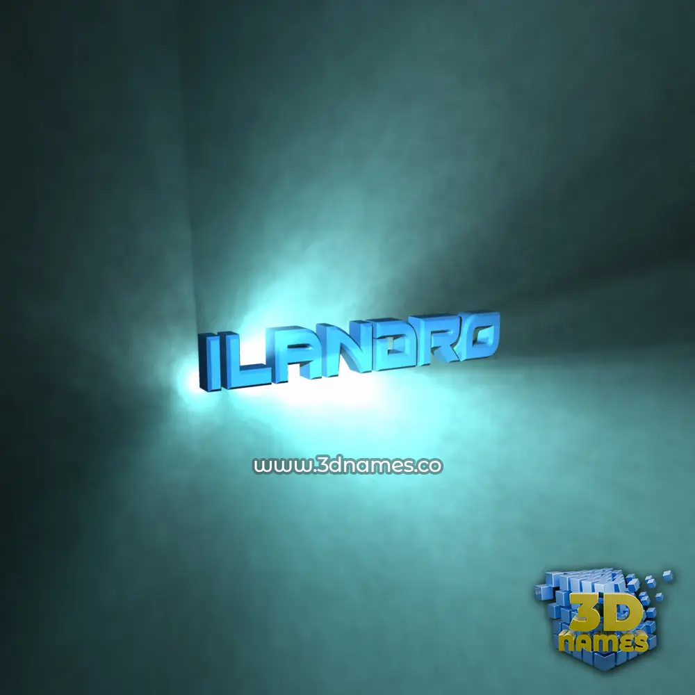 ilandro in Light Shine style - 3D name wallpaper