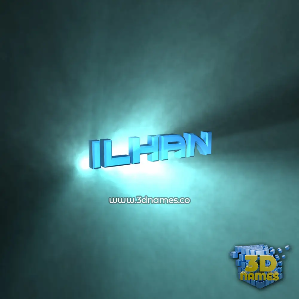 ilhan in Light Shine style - 3D name wallpaper