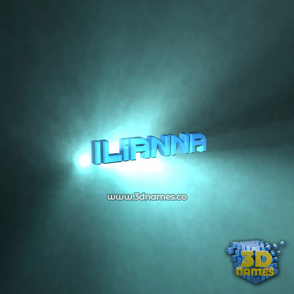 ilianna in Light Shine style - 3D name wallpaper