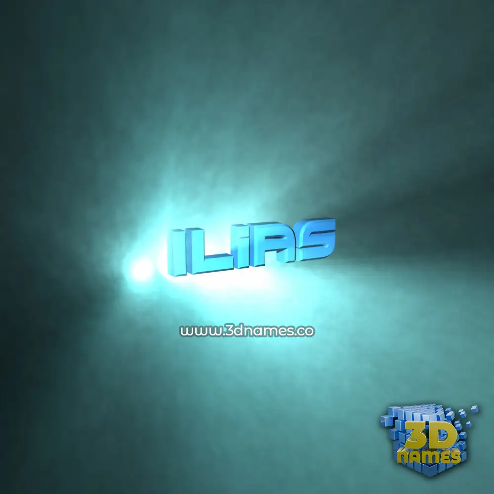 ilias in Light Shine style - 3D name wallpaper