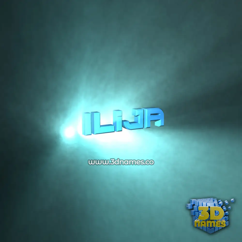 ilija in Light Shine style - 3D name wallpaper