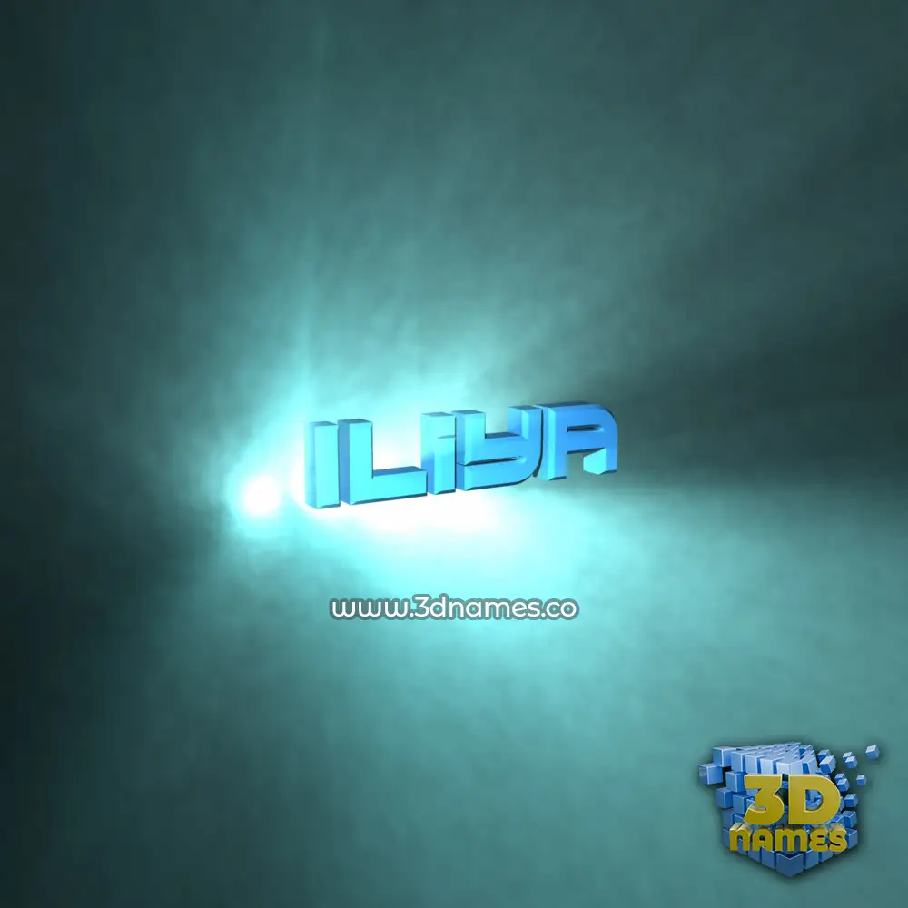 iliya in Light Shine style - 3D name wallpaper