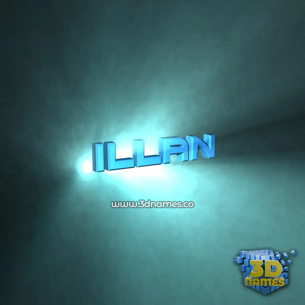 illan in Light Shine style - 3D name wallpaper