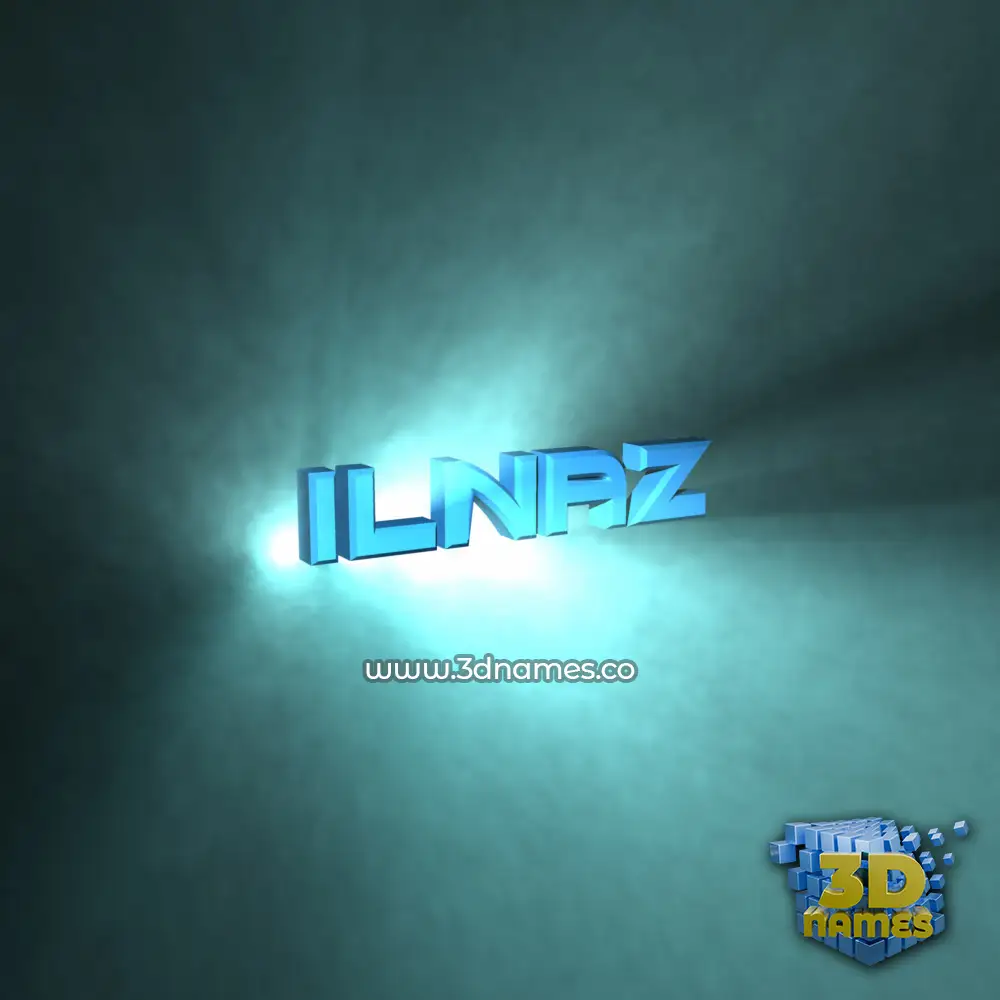 ilnaz in Light Shine style - 3D name wallpaper