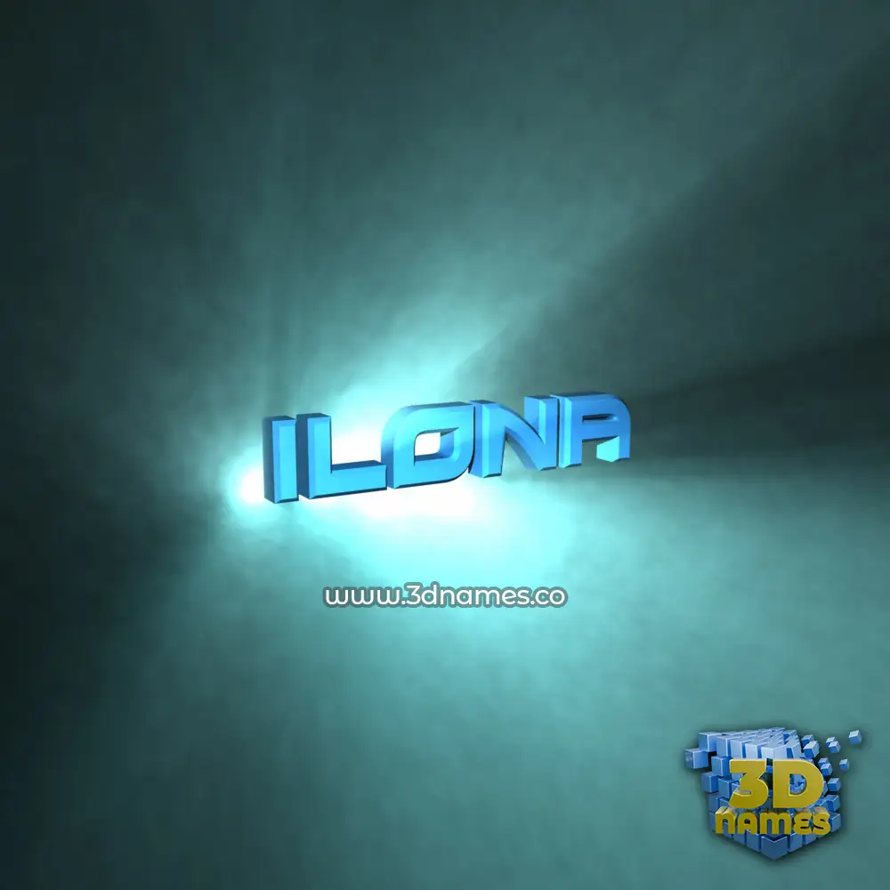 ilona in Light Shine style - 3D name wallpaper