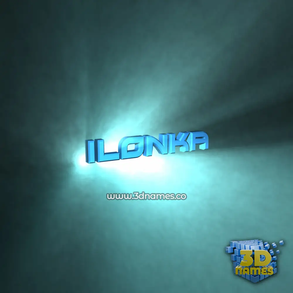 ilonka in Light Shine style - 3D name wallpaper