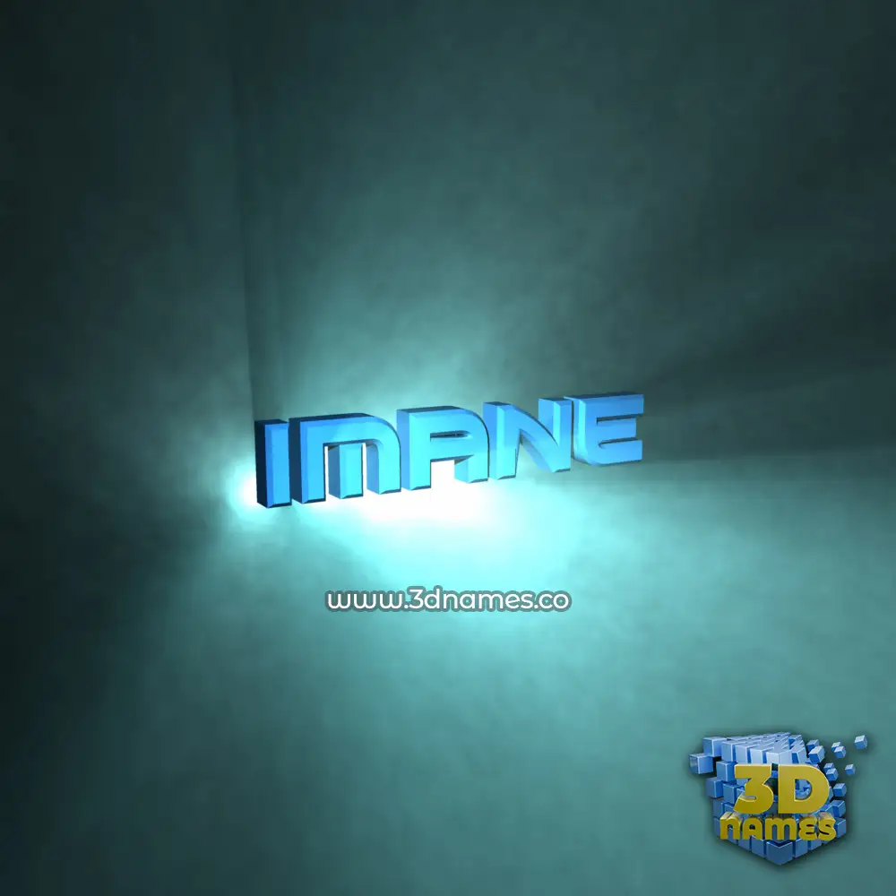 imane in Light Shine style - 3D name wallpaper
