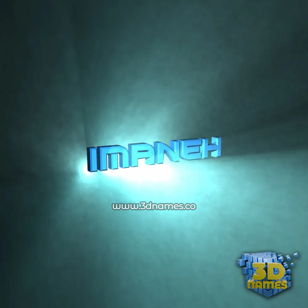 imaneh in Light Shine style - 3D name wallpaper