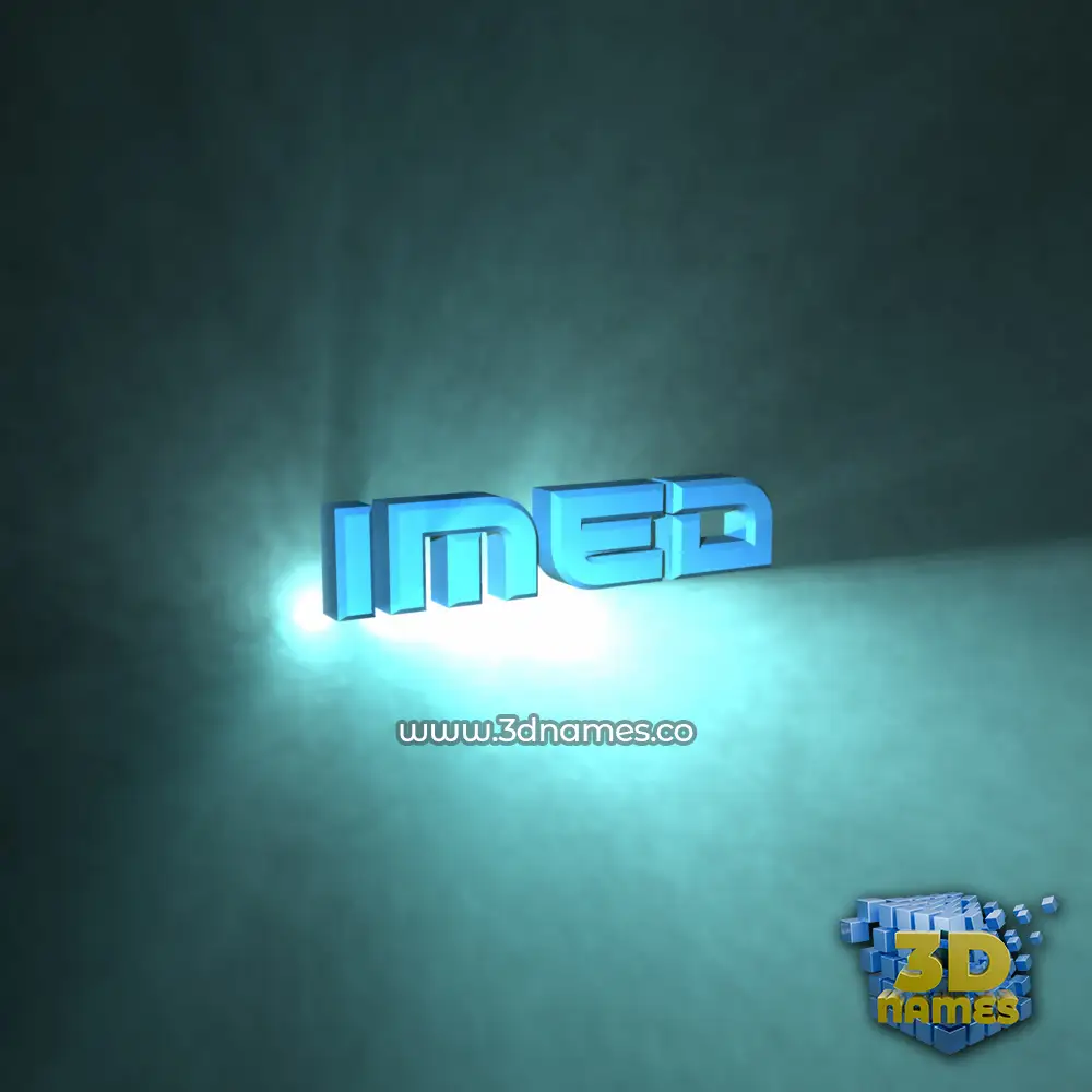 imed in Light Shine style - 3D name wallpaper