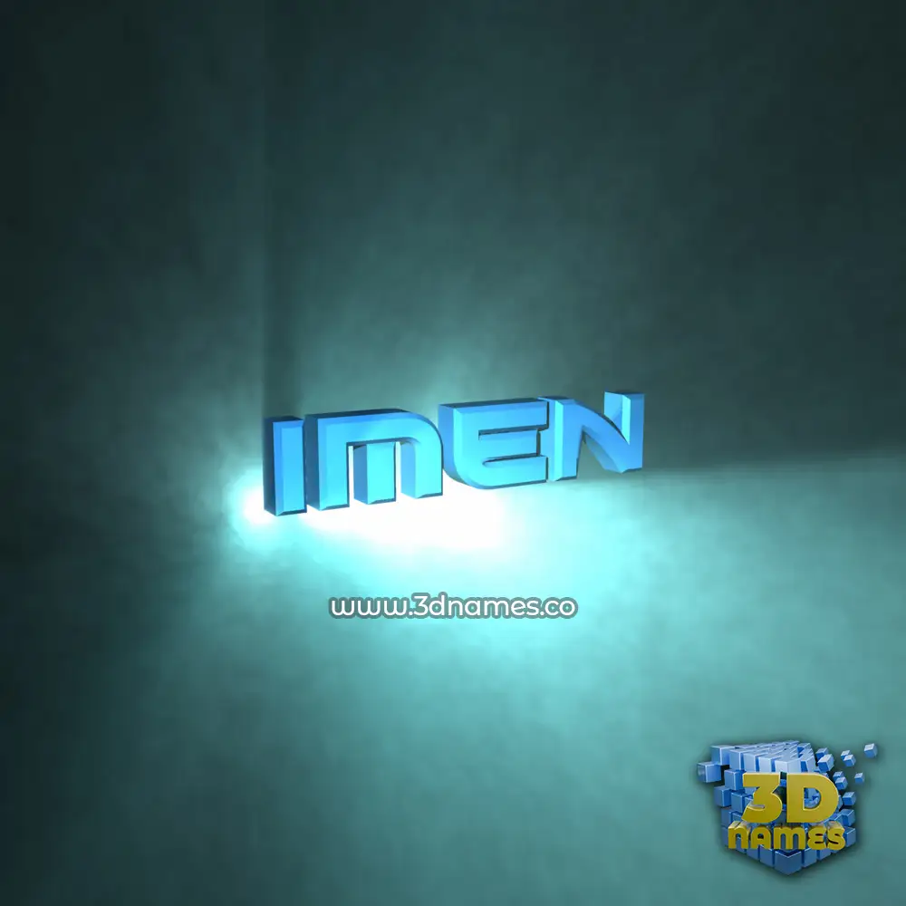 imen in Light Shine style - 3D name wallpaper