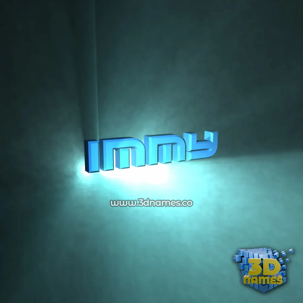 immy in Light Shine style - 3D name wallpaper